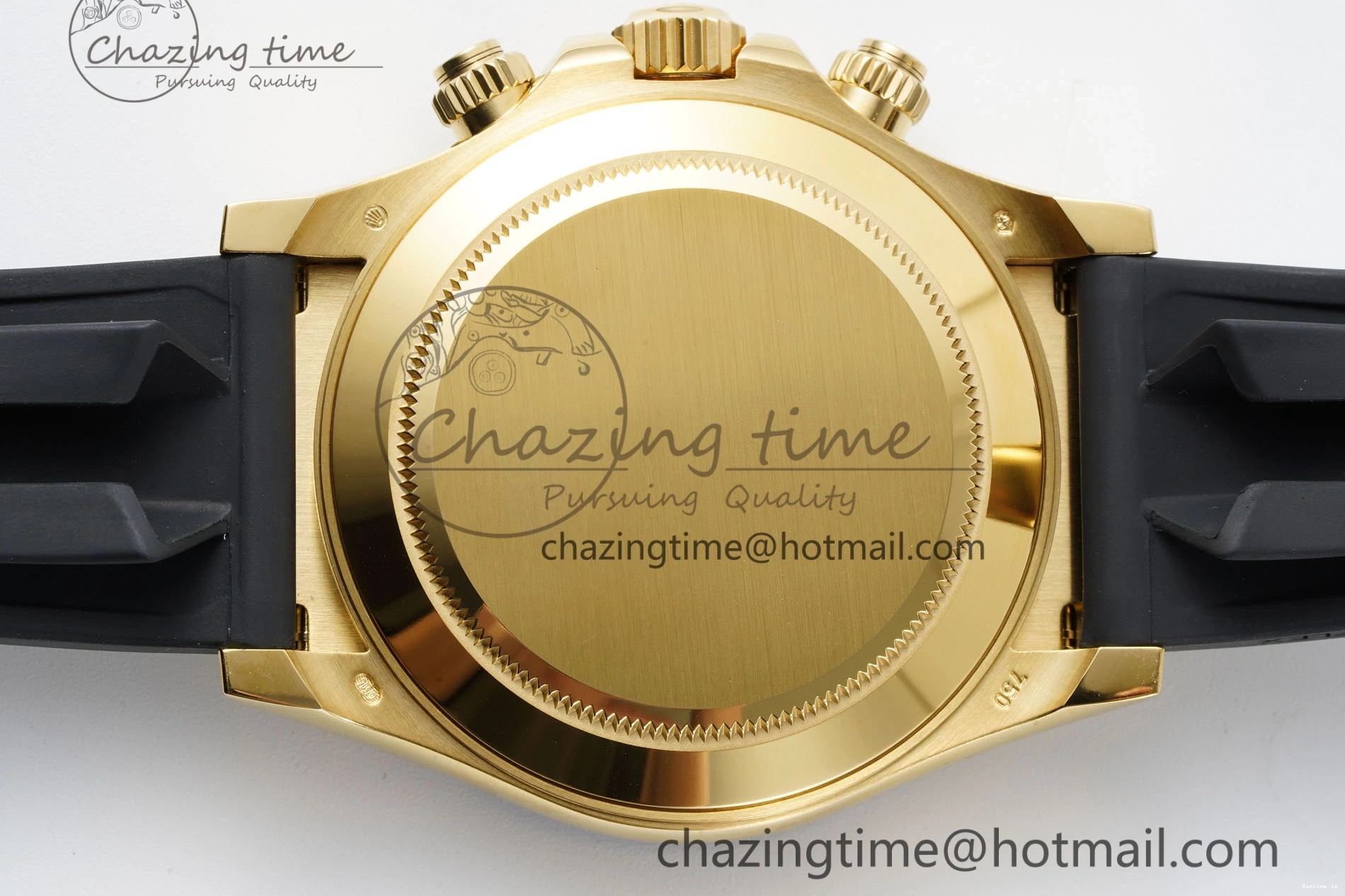 1222 OnTrend Daytona 116518 BTF 1:1 Best Edition YG Black Dial on Oysterflex Rubber Strap SA4130 V 2260